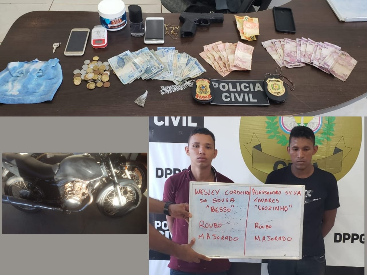 EM PORTO GRANDE, POLÍCIA CIVIL PRENDE DUPLA QUE ASSALTOU COMÉRCIO EM TARTARUGALZINHO